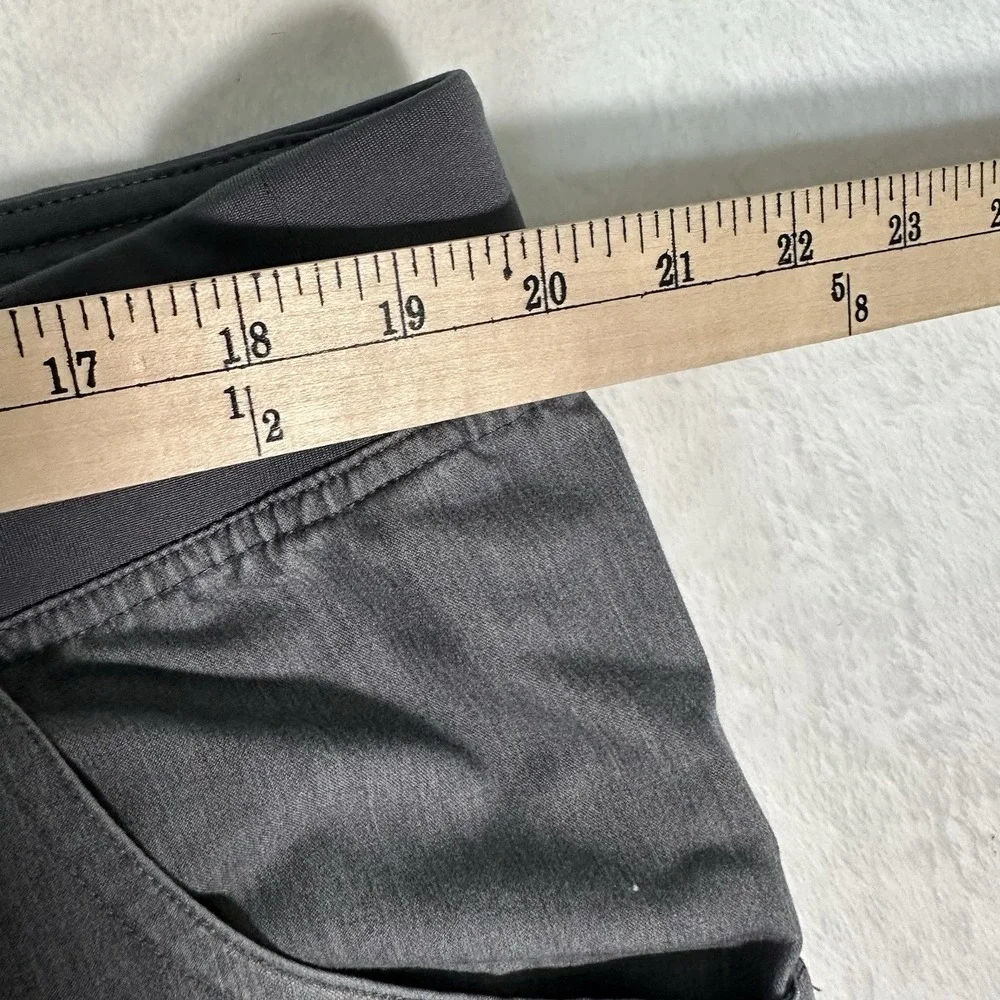 FIGS Kade Cargo Scrub Pants Heather Graphite Gray Teal Drawstring XXL/T